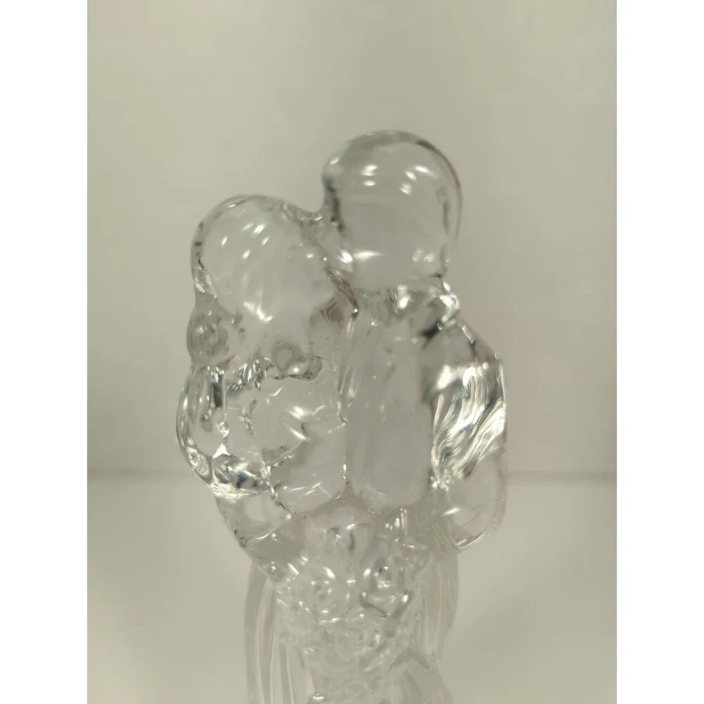Germany Bleikristall 24% Crystal Wedding bride & groom Cake Topper
